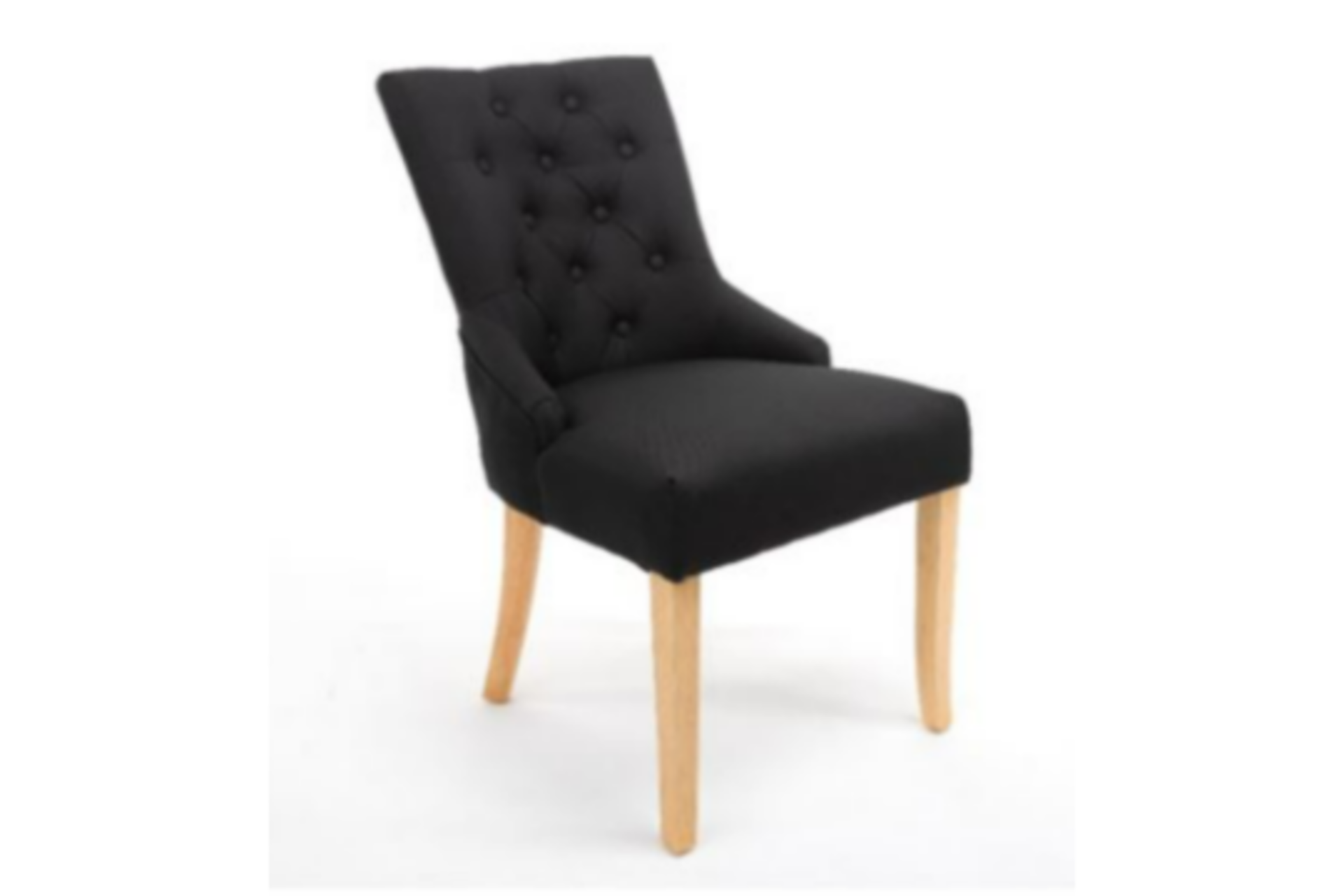 12 X BRAND NEW BOXED LUXURY CLASSIC ACCENT LINEN FABRIC DINING CHAIRS. BLACK. RRP £149.99 EACH