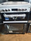 Beko KDDF653W 60cm Dual Fuel Cooker - White - A/A Rated RRP £409 - DAMAGED