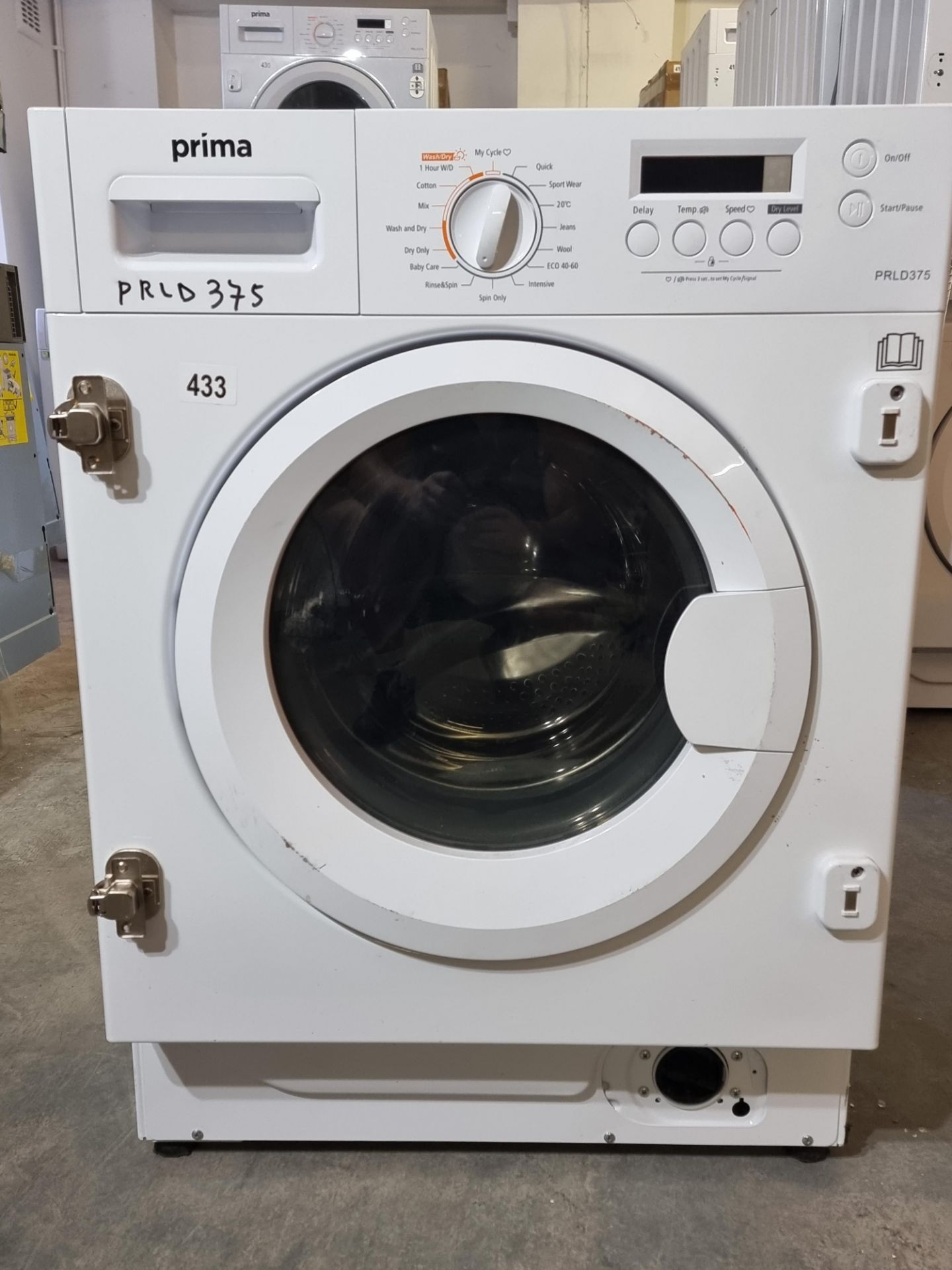 Prima 8Kg Fully Integrated Washer Dryer PRLD375 White £520