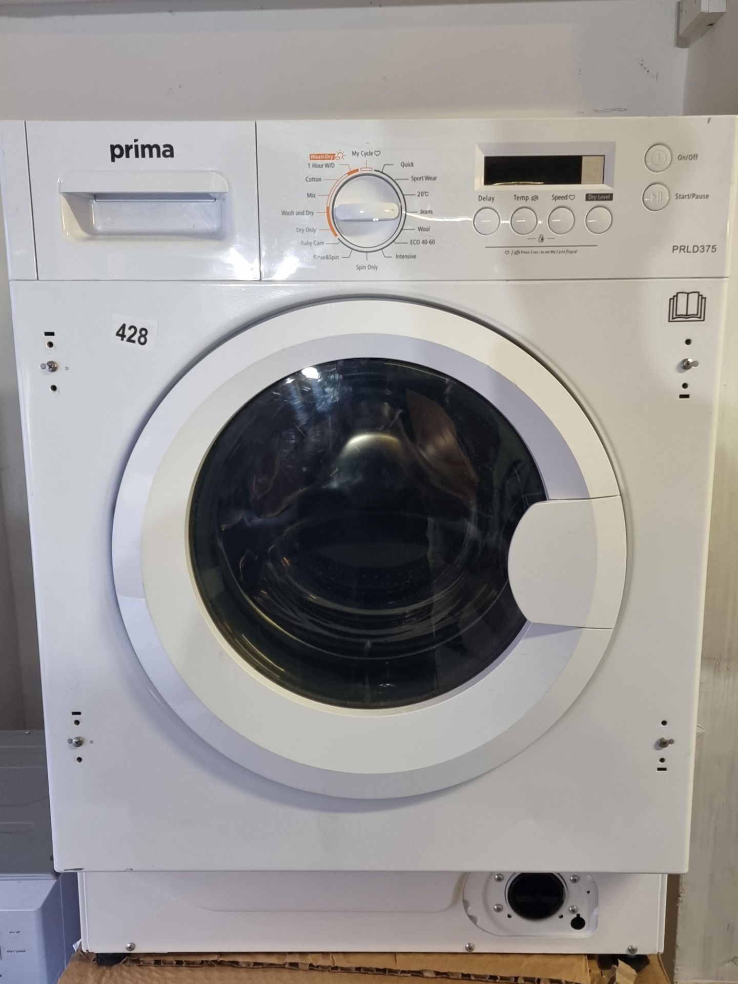 Prima 8Kg Fully Integrated Washer Dryer PRLD375 White £520