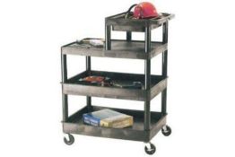 BRAND NEW BLACK PLASTIC SERVICE TROLLEY RRP £500 GI653L