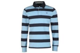 BRAND NEW CREW CLOTHING ICE BLUE AND NAVY RUGBY TOP SIZE SMALL RRP £65 - 4