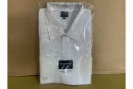 39 X BRAND NEW WHITE SHIRTS IN VARIOUS SIZES R15