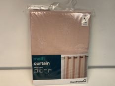 16 X NEW PACKAGED GOODHOME MELFI EASYCARE BLACK OUT CURTAINS.LIGHT PINK SIZE: 140x260CM. RRP £30 PER