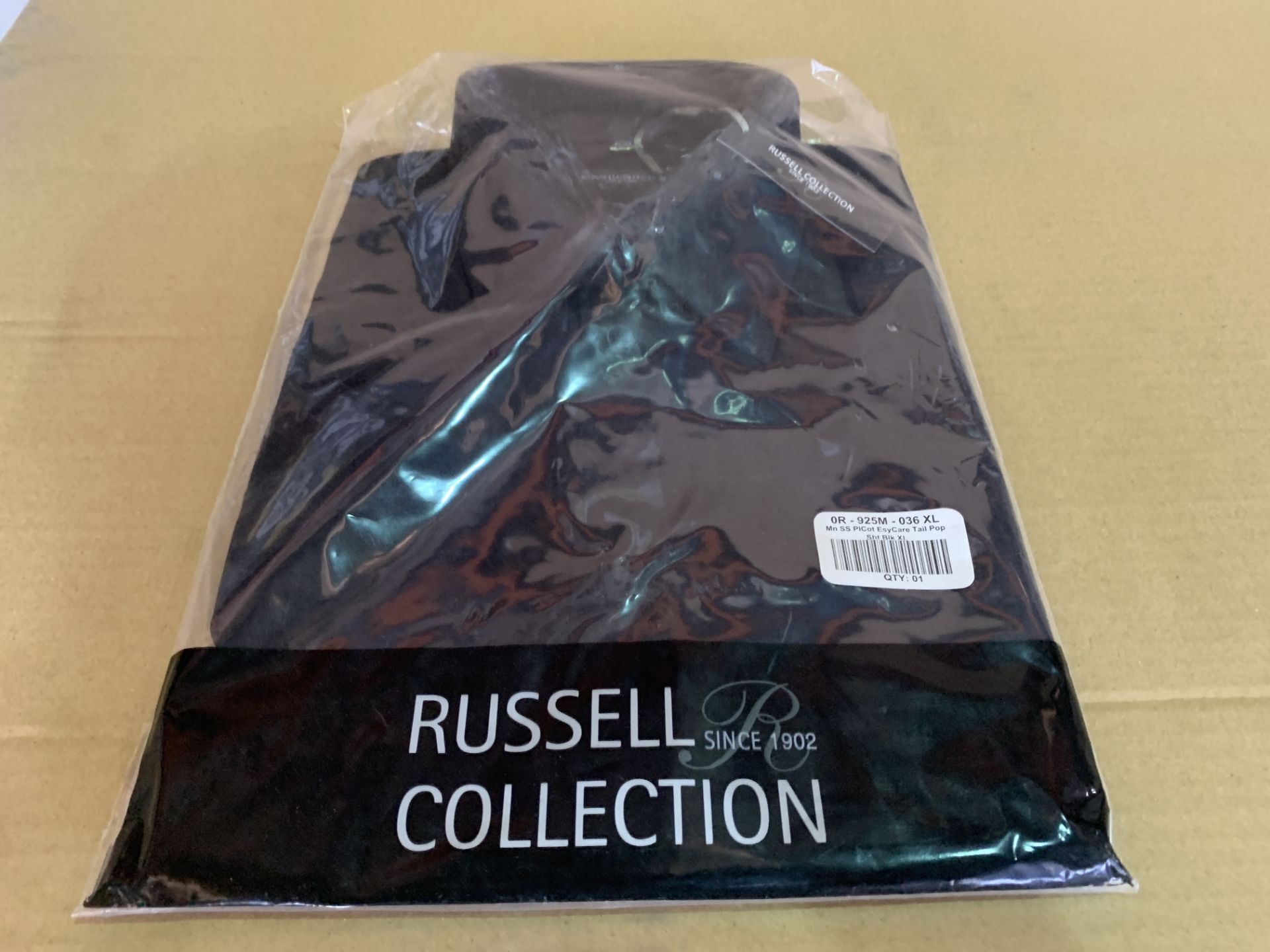 11 X BRAND NEW RUSSELL COLLECTION BLACK SHIRTS SIZE XL R15