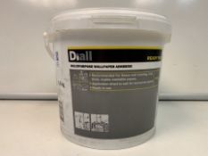 20 X NEW 3.5KG TUBS OF DIALL MULTIPURPOSE WALLPAPER ADHESIVE - READY MIXED. (P/R)