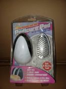 48 X BRAND NEW PEDICURE PODS THE ULTIMATE FOOT FILE INCLUDES FOOT FILE, 2 X EMERY PADS, SHAVING