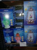 NEW BOXED 12 X MIXED CHRISTMAS LOT, INCLUDING COLOUR CHANGING LED SNOWMAN, WARM WHITE LED CLUSTER