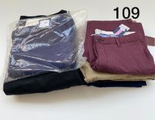 10 PIECE MENS MIXED BOTTOMS LOT IN VARIOUS SIZES INCLUDING JACK WILLS, JACK AND JONES, DUNLOP ETC