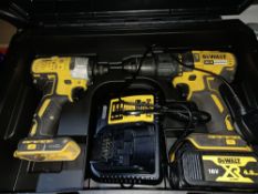 DEWALT DCK2060M2T-SFGB 18V 4.0AH LI-ION XR BRUSHLESS CORDLESS TWIN PACK COMES WITH 1 BATTERY,