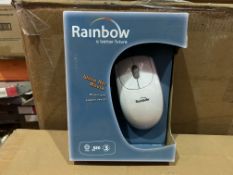 40 X BRAND NEW RAINBOW WHITE NET MOUSE R10