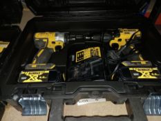 DEWALT DCK2060M2T-SFGB 18V 4.0AH LI-ION XR BRUSHLESS CORDLESS TWIN PACK COMES WITH 2 BATTERIES,