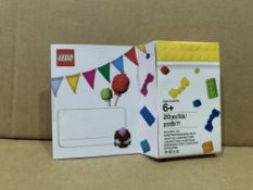 100 X BRAND NEW LEGO 20 PIECE BUILDING TOY GIFT CARDS BW