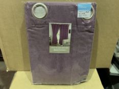 10 X BRAND NEW FAUX SUEDE ORCHID LINED CURTAINS 168 X 137CM RRP £30 EACH R9