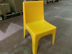 15 X BRAND NEW YELLOW CHILDRENS CHAIRS R19