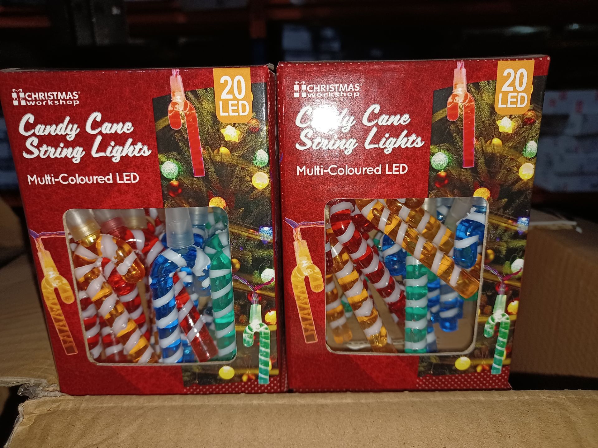 11 X NEW BOXED CANDY CANE STRING LIGHTS UNIQUE DESIGN, 20 LEDS, REQUIRES 2xAA BATTERIES(NOT