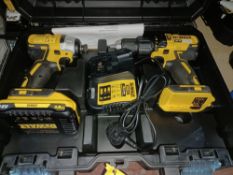 DEWALT DCK2060L2T-SFGB 18V 3.0AH LI-ION XR BRUSHLESS CORDLESS TWIN PACK COMES WITH 1 BATTERY,