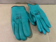 74 X BRAND NEW PAIRS OF TRAFFIGLOVES GREEN WORK GLOVES R15