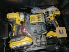 DEWALT DCK2510L3T-GB 18V 3.0AH LI-ION XR BRUSHLESS CORDLESS TWIN PACK COMES WITH 2 BATTERIES,