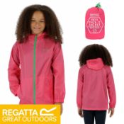 (NO VAT) 24 X BRAND NEW REGATTA PACK IT CHILDRENS RAIN JACKETS IN VARIOUS STYLES AND SIZES R15