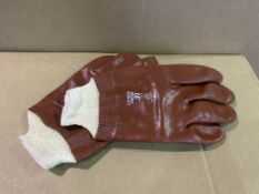 120 X BRAND NEW RED PVC COATED WORK GLOVES R15