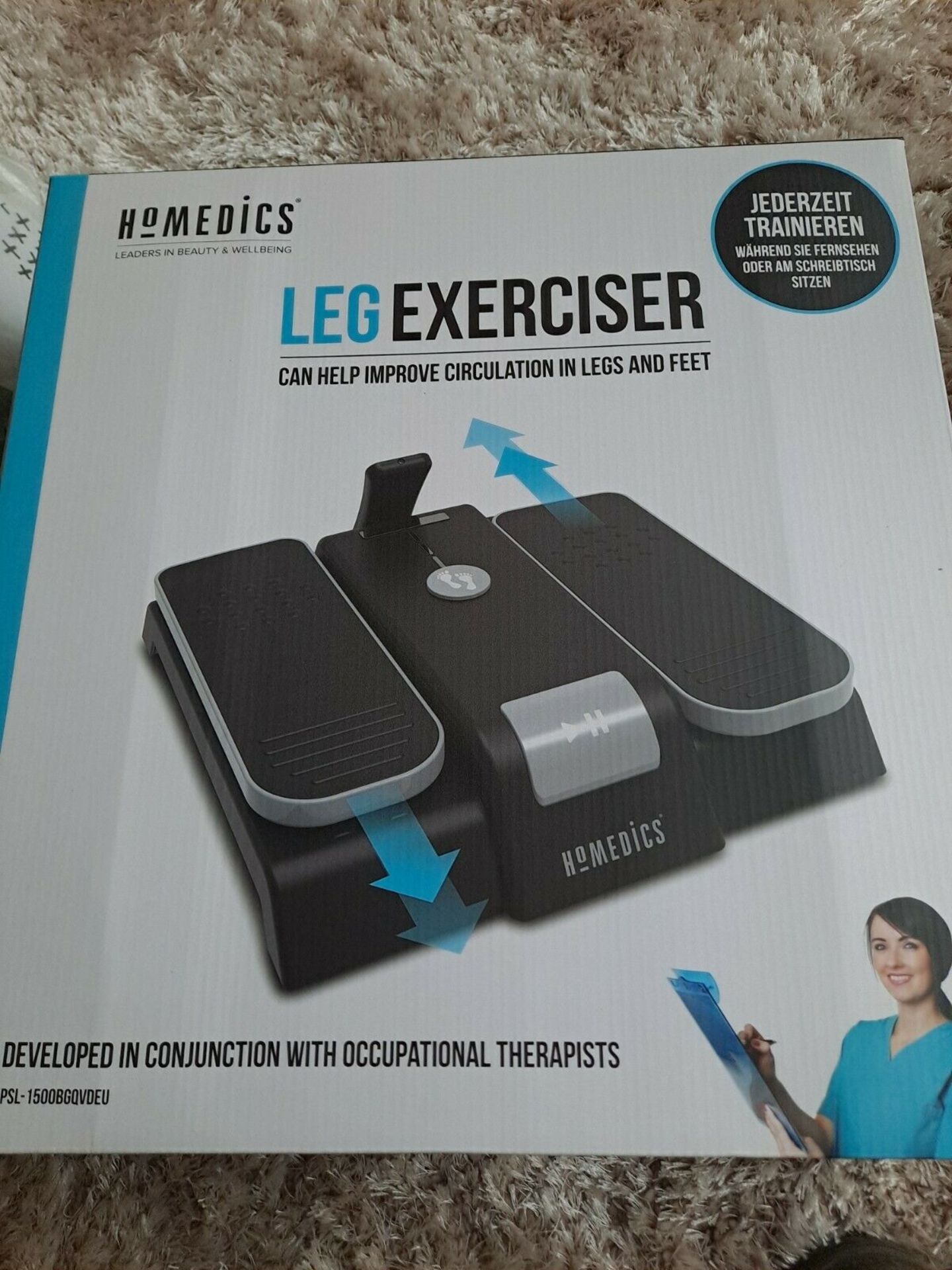 2 X NEW BOXED - HoMedics Leg Exerciser - Improve Circulation & Mobility, Reduce Joint Discomfort,