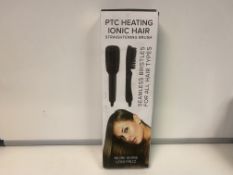 10 X NEW BOXED FALCON PTC HEATING IONIC HAIR STRAIGHTENING BRUSHES. RRP £30 EACH (ROW10/11)