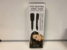 10 X NEW BOXED FALCON PTC HEATING IONIC HAIR STRAIGHTENING BRUSHES. RRP £30 EACH (ROW10/11)