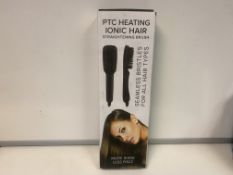 10 X NEW BOXED FALCON PTC HEATING IONIC HAIR STRAIGHTENING BRUSHES. RRP £30 EACH (ROW10/11)