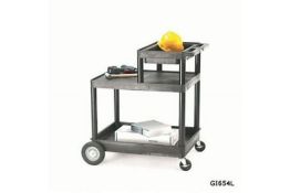 BRAND NEW BLACK PLASTIC SERVICE TROLLEY RRP £390 GI652L