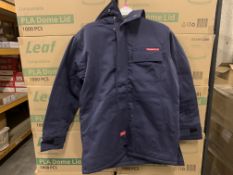 3 X BRAND NEW DICKIES 10OZ INSULATED PARKA JACKETS NAVY SIZE XL RRP £190 EACH S1
