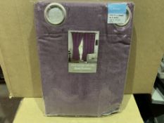 10 X BRAND NEW FAUX SUEDE ORCHID LINED CURTAINS 168 X 137CM RRP £30 EACH R9
