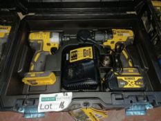 DEWALT DCK2060M2T-SFGB 18V 4.0AH LI-ION XR BRUSHLESS CORDLESS TWIN PACK COMES WITH 1 BATTERY,