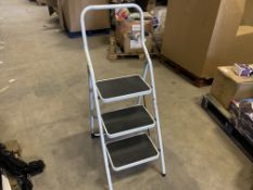 4 X SETS OF ZARGES 150KG 3 STEP FOLDING LADDERS (S2)