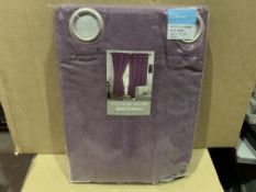 10 X BRAND NEW FAUX SUEDE ORCHID LINED CURTAINS 168 X 137CM RRP £30 EACH R9