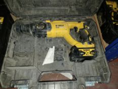 DEWALT DCH033 3KG 18V 4.0AH LI-ION XR BRUSHLESS CORDLESS SDS PLUS DRILL COMES WITH 1 BATTERY AND