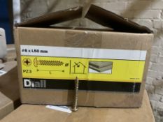 15 X NEW 4KG BOXES OF DIALL 6x50MM PZ3 PAN HEAD WOOD SCREWS (EB/ISLE)