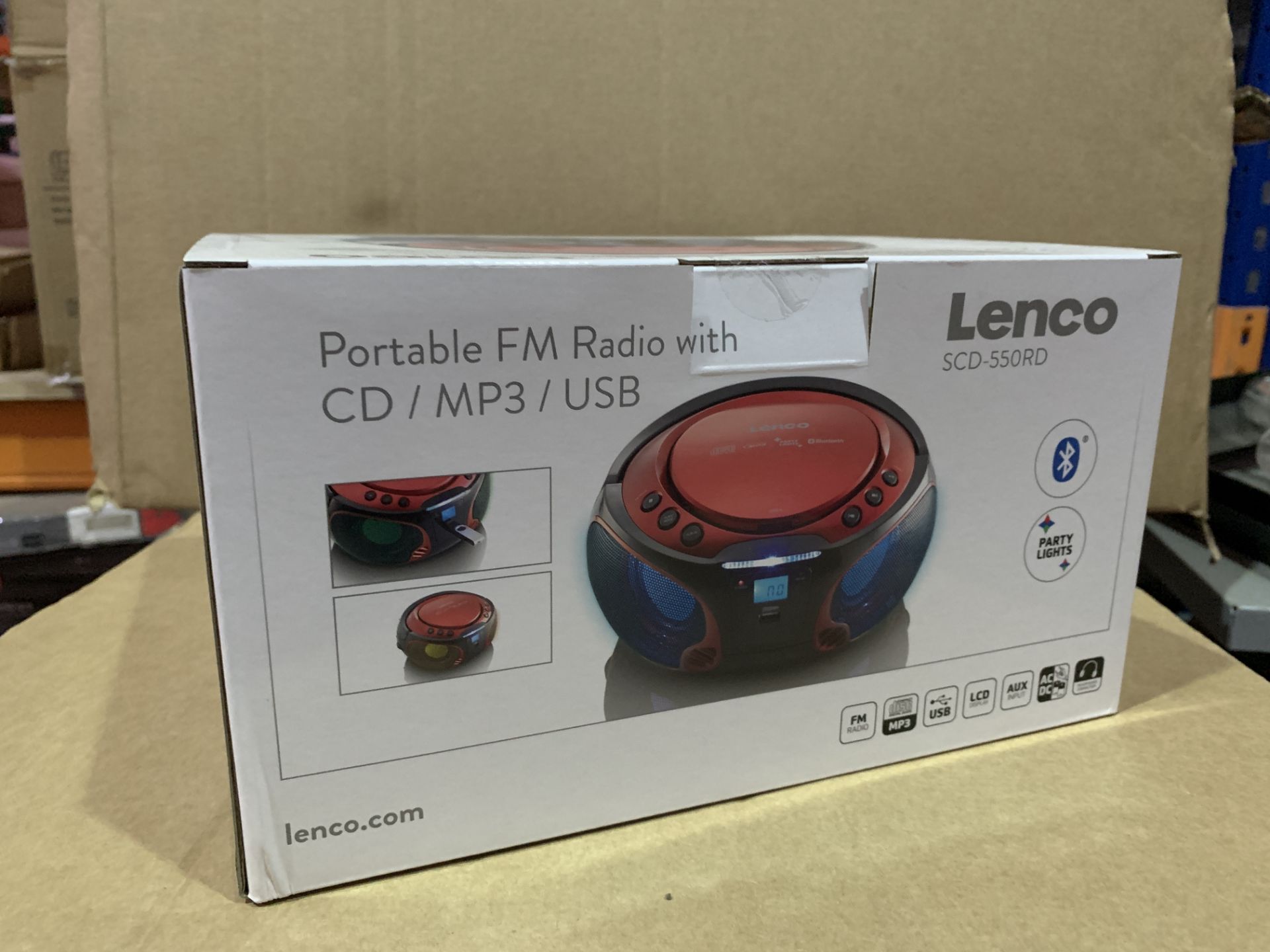 4 X BRAND NEW LENCO PORTABLE FM RADIO WITH CD/MP3/USB R9