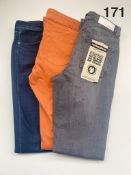 3 PIECE LADIES MIXED JEANS LOT IN VARIOUS SIZES INCLUDING MONKEY, PEPE, J BRAND RRP £160 171