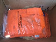 10 X BRAND NEW HI VIS ORANGE COVERALLS SIZE 3XL R15