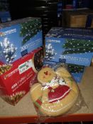 NEW BOXED 12 X MIXED CHRISTNAS LOT, INCLUDING BRIGHT WHITE CHASER LIGHTS, FAIRY LIGHTS,