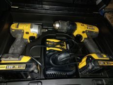 DEWALT DCK2060D2T-SFGB 18V 2.0AH LI-ION XR BRUSHLESS CORDLESS COMBI DRILL AND IMPACT DRIVER TWIN