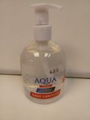 120 X BRAND NEW AQUA ADVANCED 500ML 70% ALCOHOL HAND SANITISER IN 5 BOXES R15