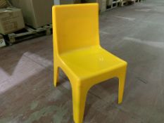 15 X BRAND NEW YELLOW CHILDRENS CHAIRS R19