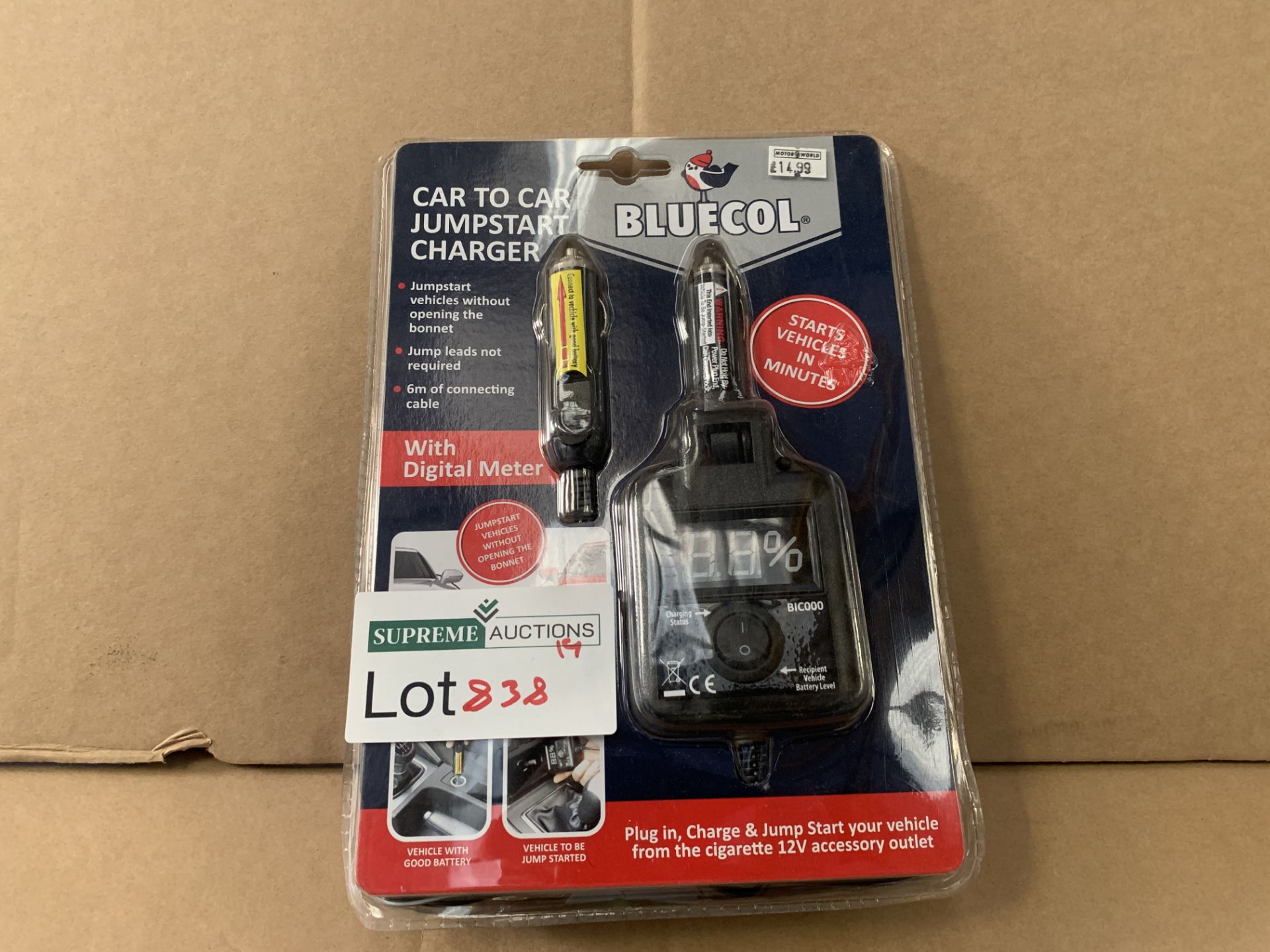 9 X BRAND NEW BLUECOL CAR TO CAR JUMPSTART CHARGERS S1