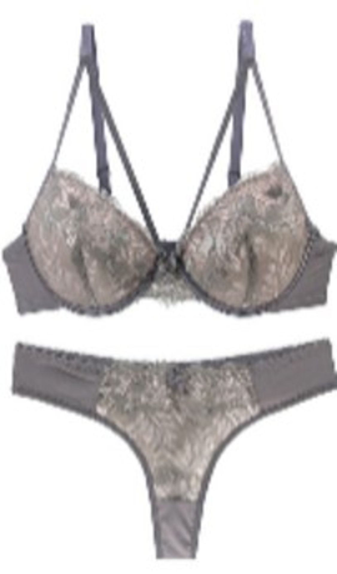 30 X BRA AND PANTS SET DESIGN 3 GREY (SIZES MAY VARY) S1