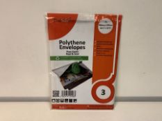 100 x NEW PACKS OF 3 POST SAFE POLYTHENE ENVELOPES. PEEL & SEAL. EACH ENVELOPE MEASURES