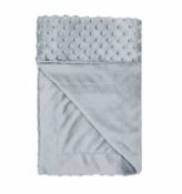 15 X BRAND NEW BABY PEARL DIPPLE GREY BABY BLANKET 90X70CM S1 RRP £14.99