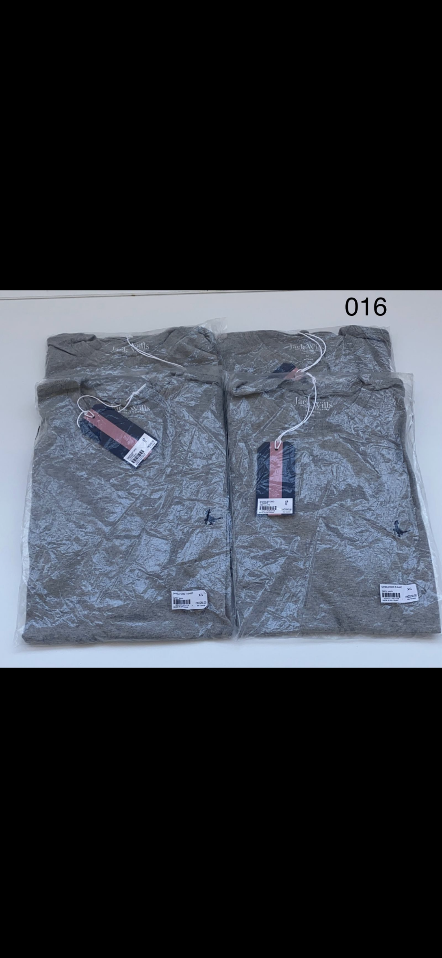 4 X JACK WILLS GREY T SHIRTS SIZE XS RRP £100 016