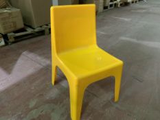 15 X BRAND NEW YELLOW CHILDRENS CHAIRS R19